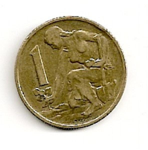 Čekoslovakija. 1 krona ( 1962 ) XF